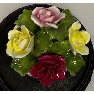 Aynsley England Hand Modelled Floral Bone China Pedestal Bowl